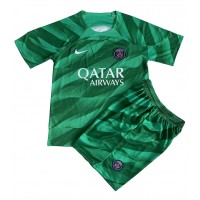 Camisa de time de futebol Paris Saint-Germain Goleiro Replicas 1º Equipamento Infantil 2023-24 Manga Curta (+ Calças curtas)